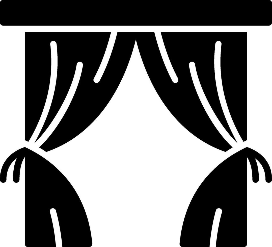 Curtains Icon Design vector