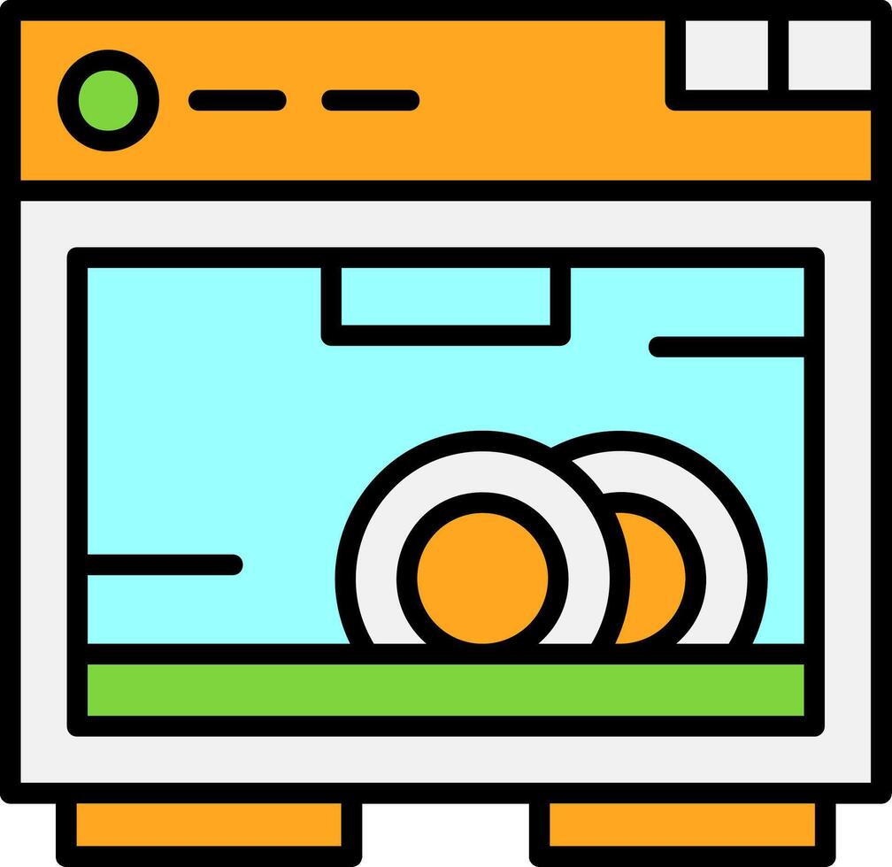 Dishwasher Icon Design vector