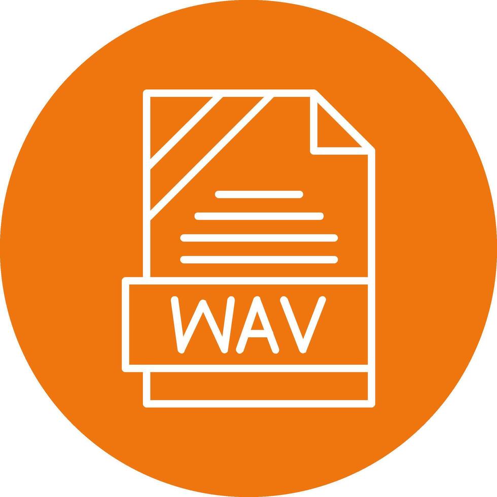 WAV Icon Design vector