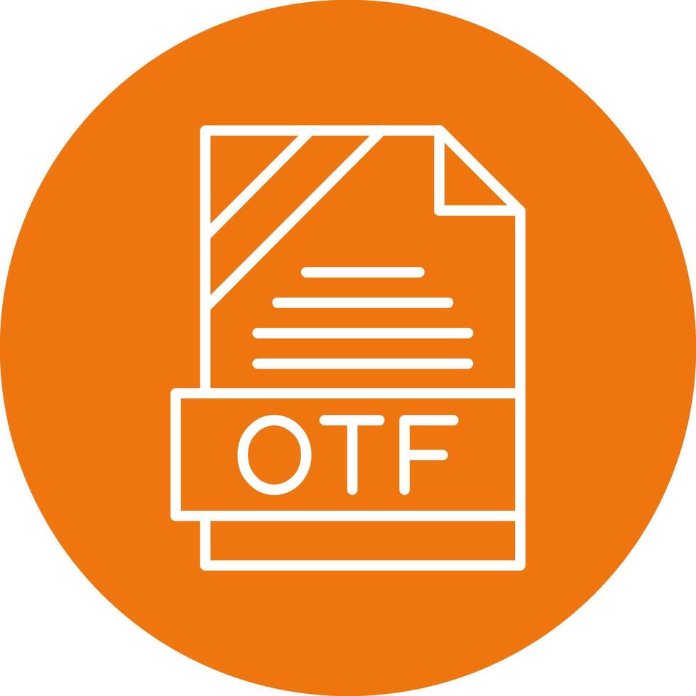 OTF Icon Design vector