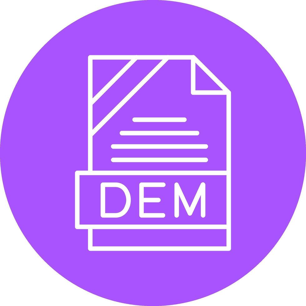 DEM Icon Design vector