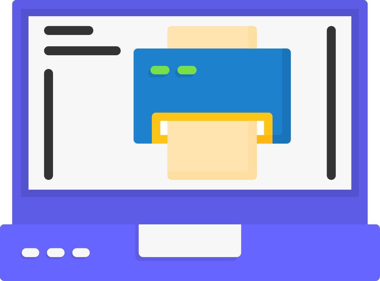 Printer Icon Design vector