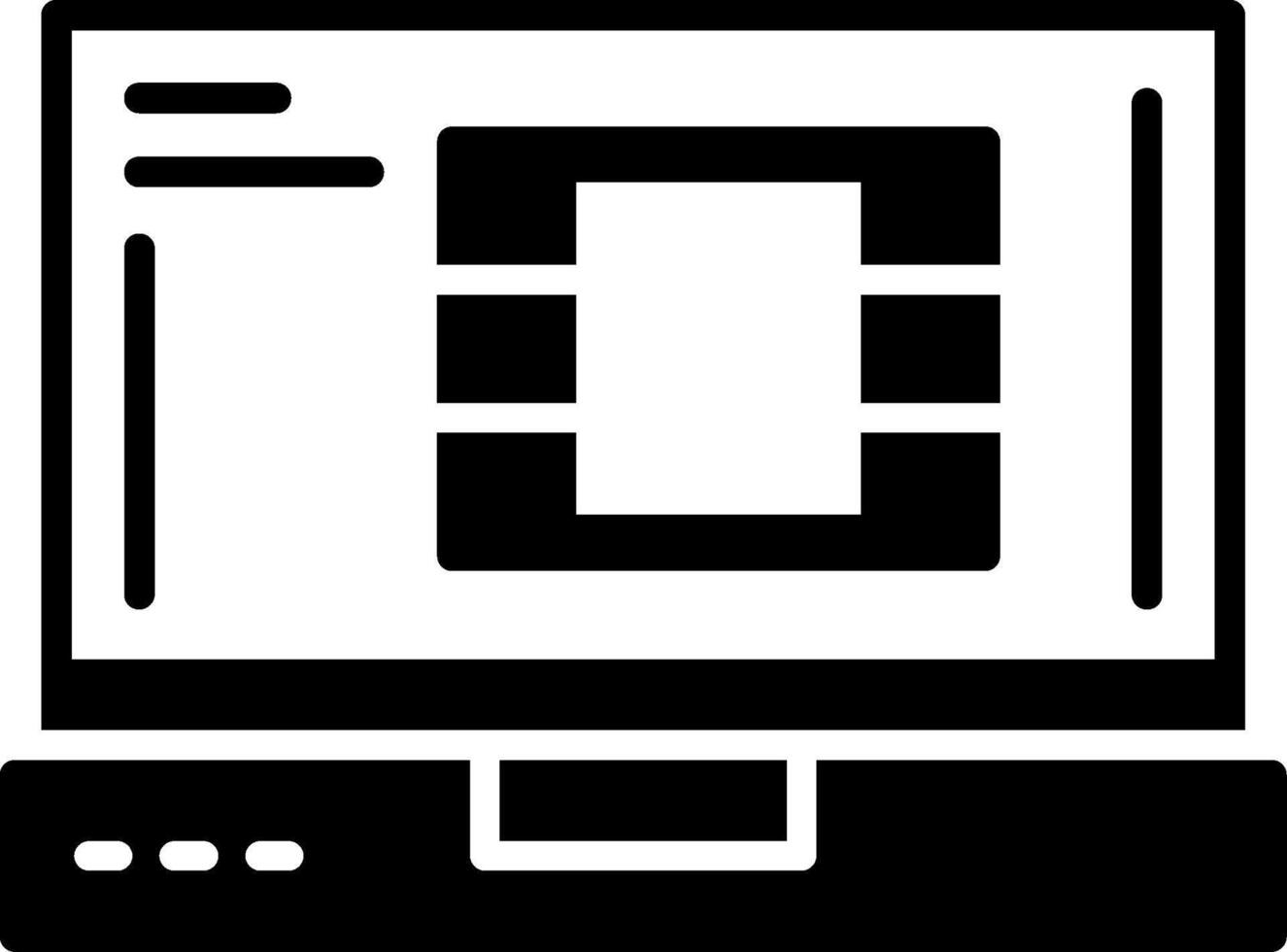 a laptop computer with a screen on it vector