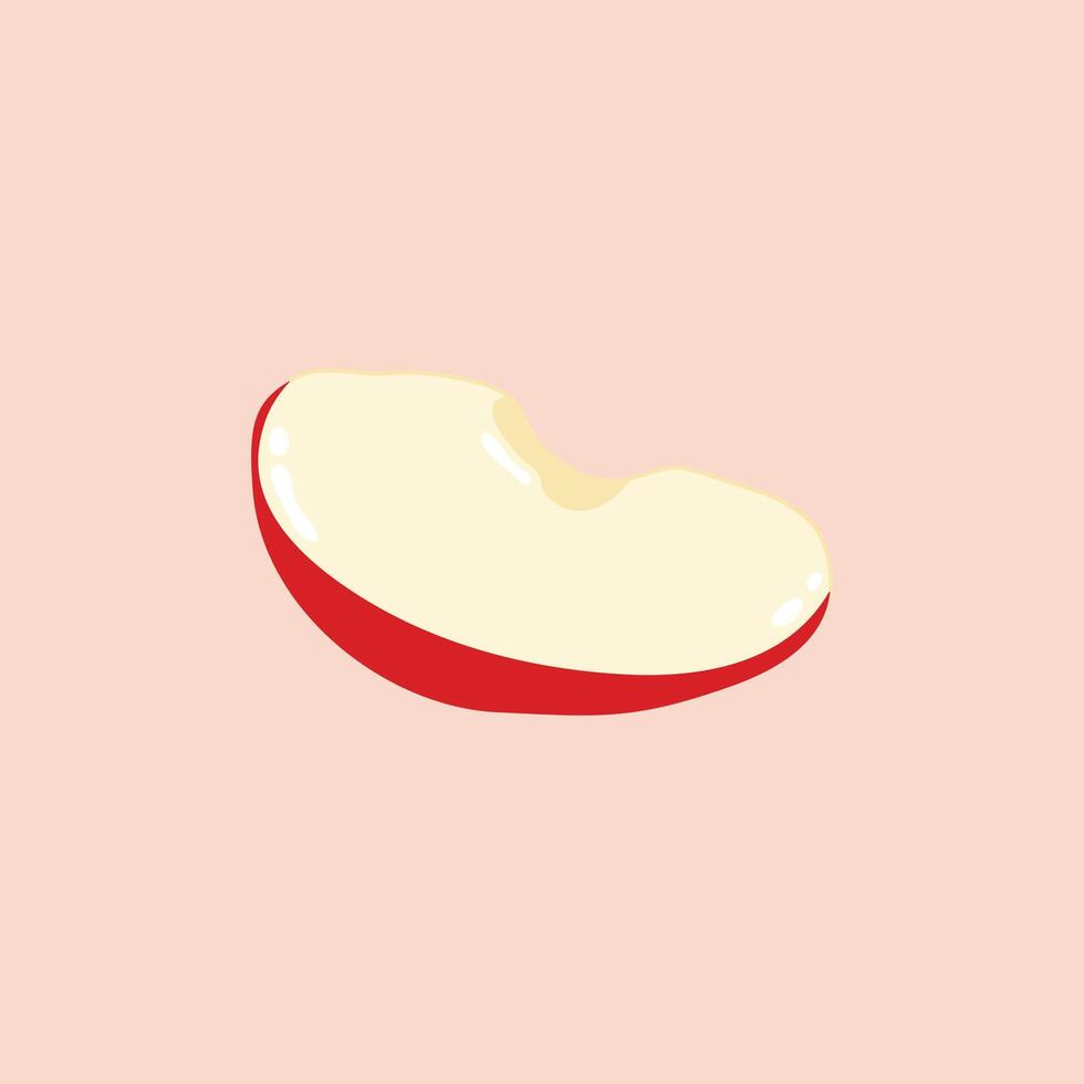 small pieces of apple vector