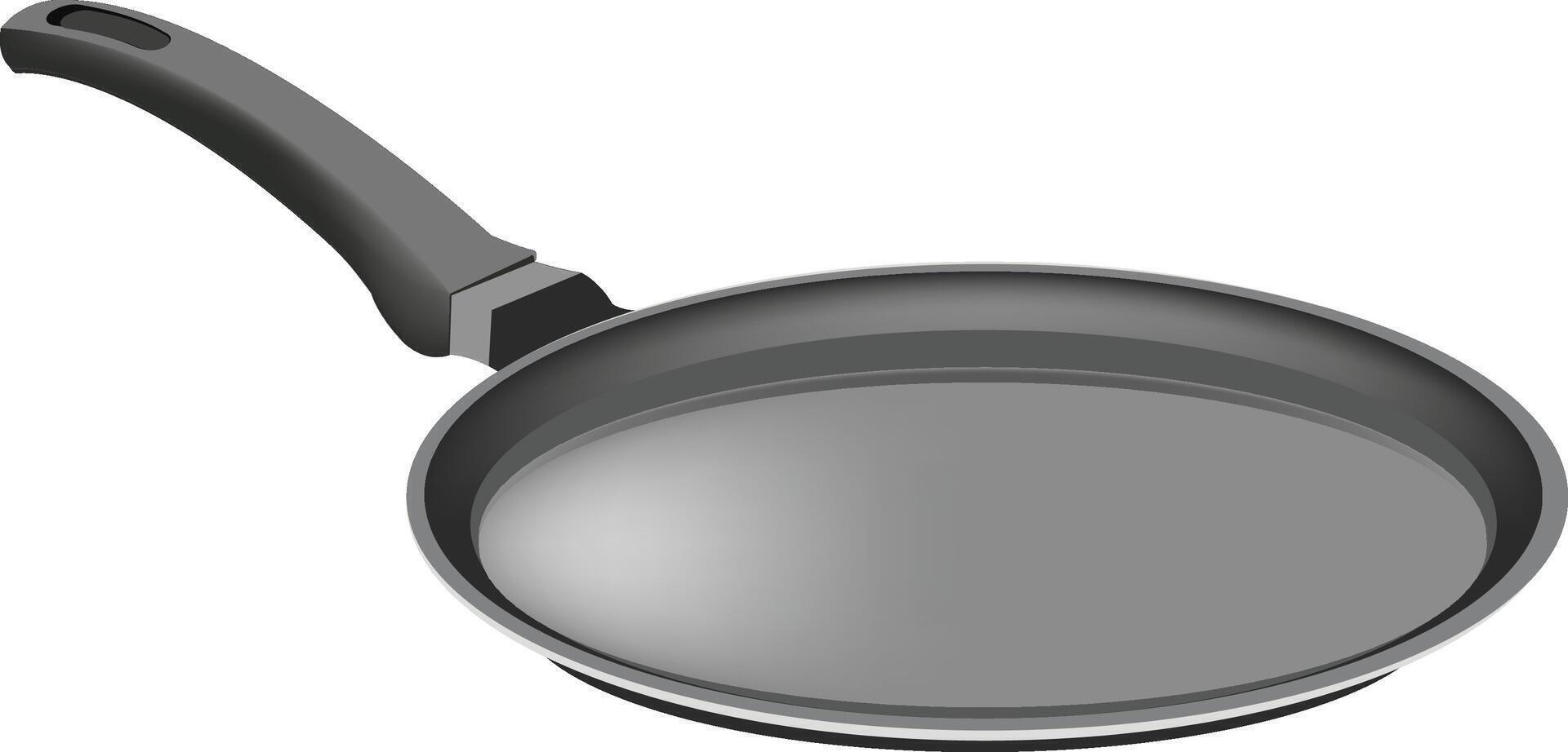 Frying pan with non stick coating on white background vector