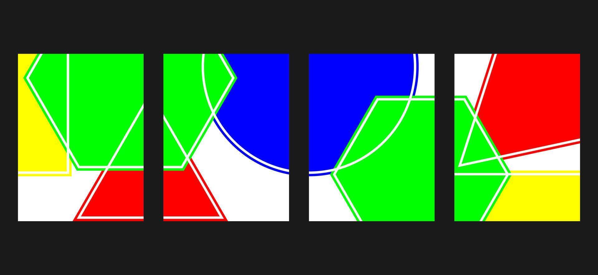 Modern geometric pattern background. Abstract circle, triangle and square art. Trendy bauhaus pattern set. illustration vector