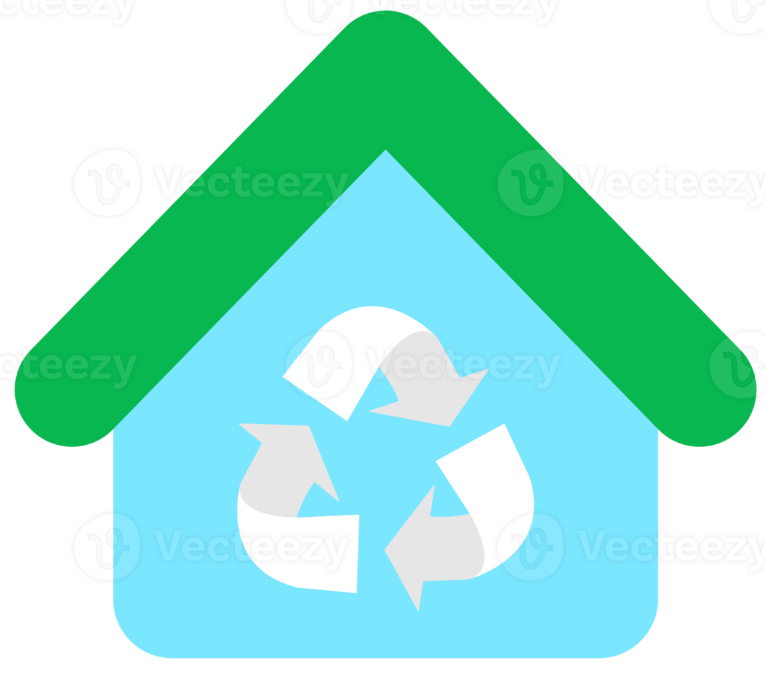 Cute ecology lifestyle and nature protection eco friendly house png