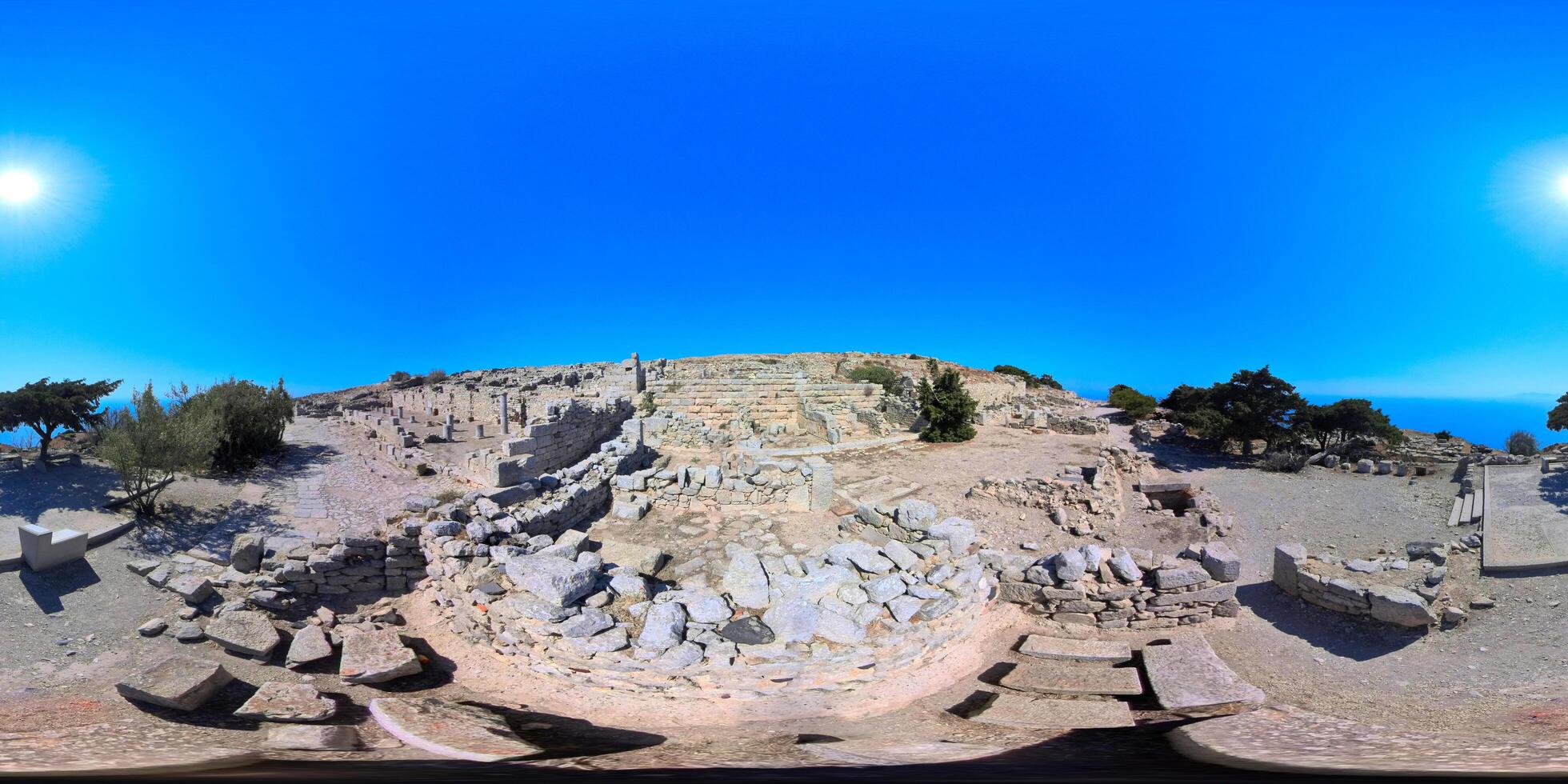 Ancient Thera city in Santorini - Greece photo