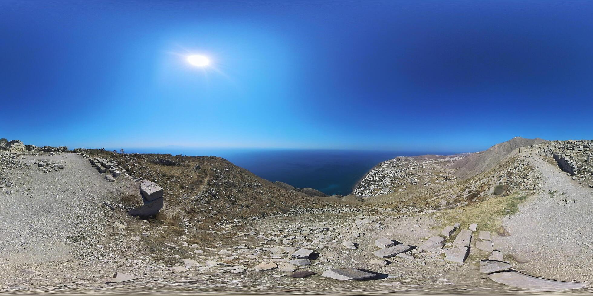 Ancient Thera City In Santorini - Greece photo