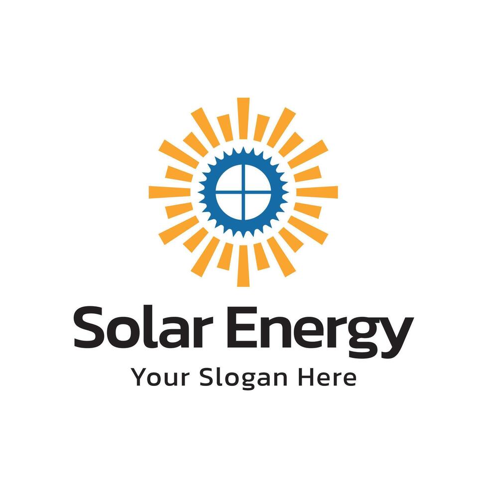 Solar energy logo template vector