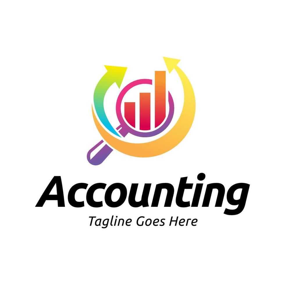 Accounting logo design template vector