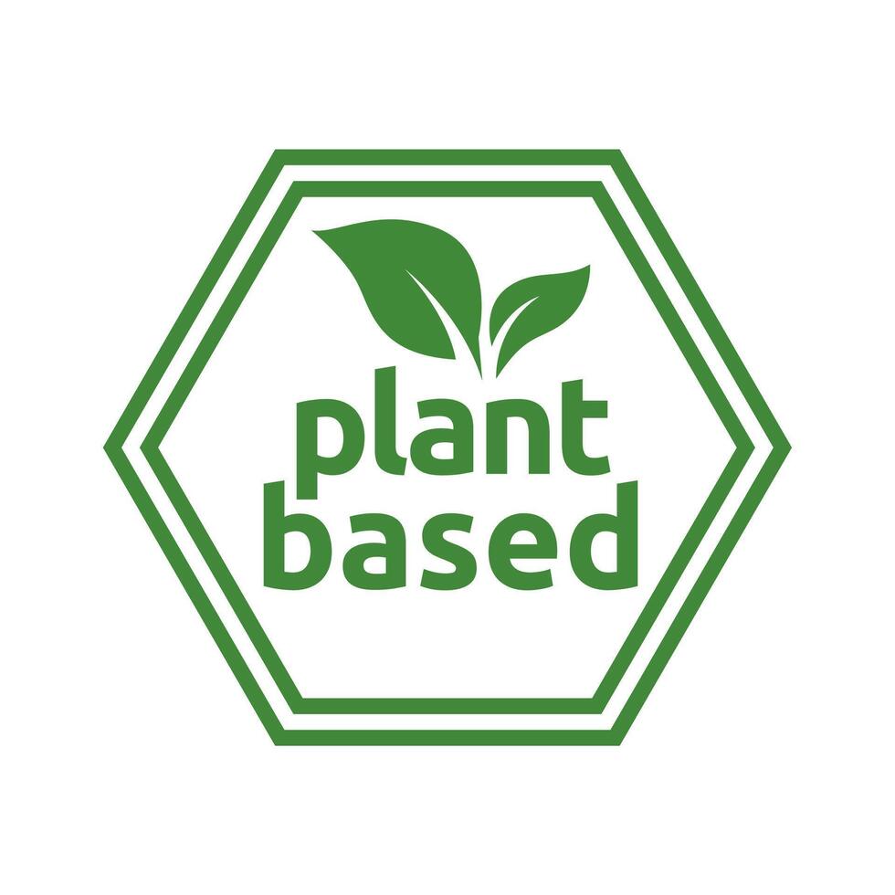Plant based logo vector