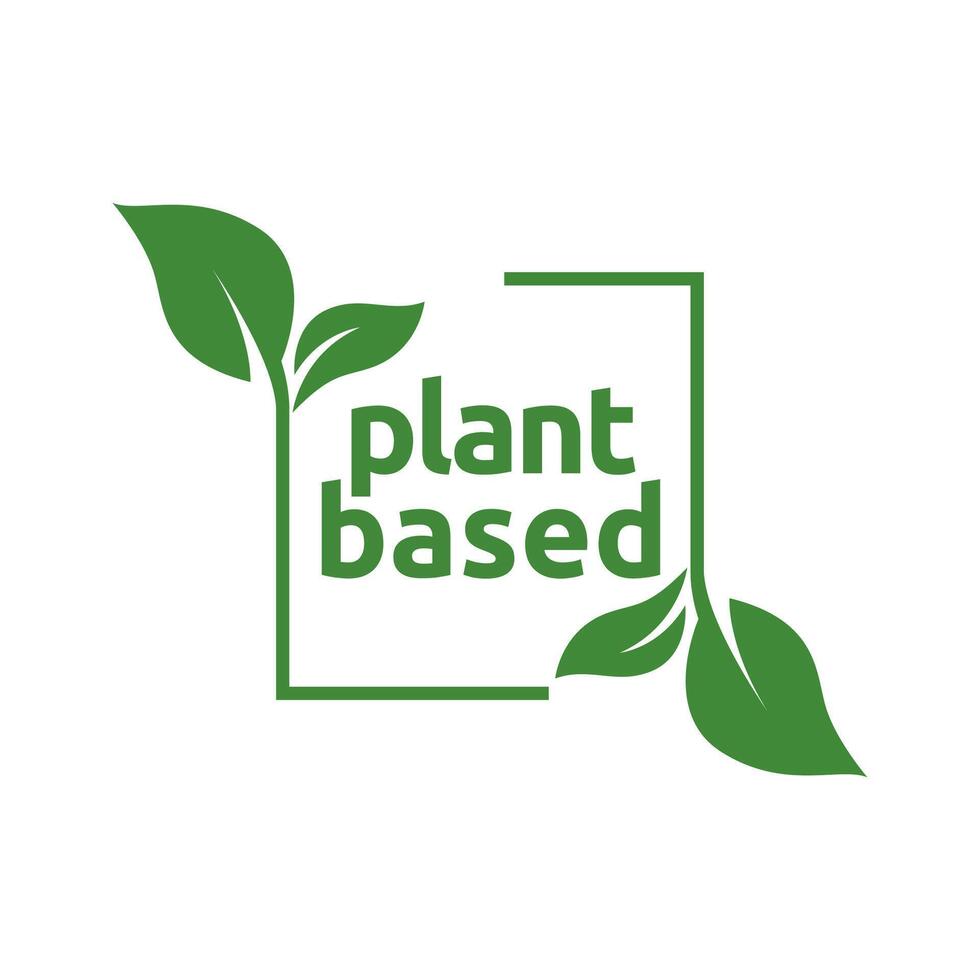 Plant based logo vector