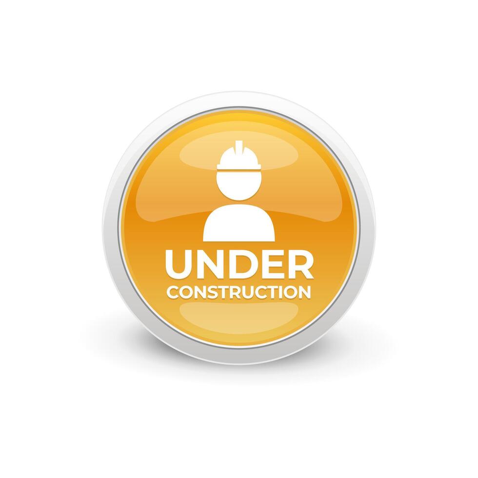 Under construction icon on white background vector