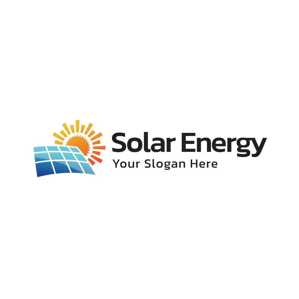 Solar energy logo template vector