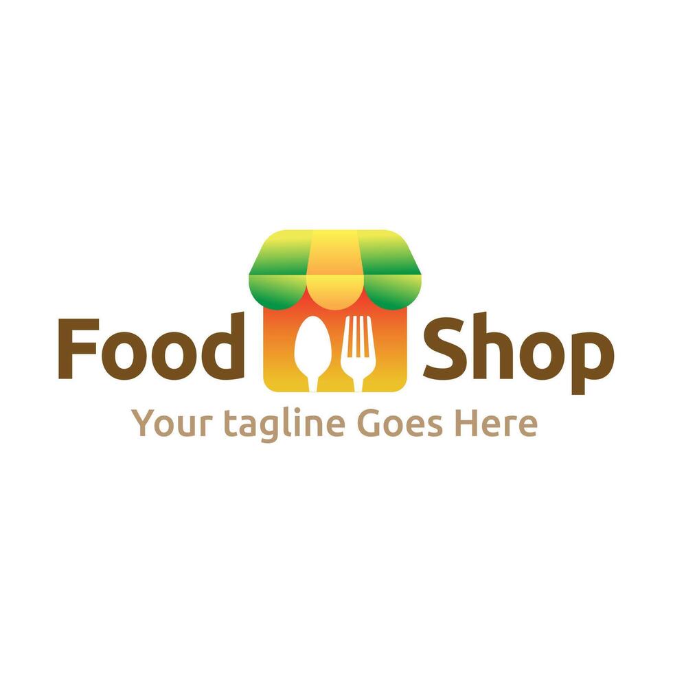 Food shop logo design vector
