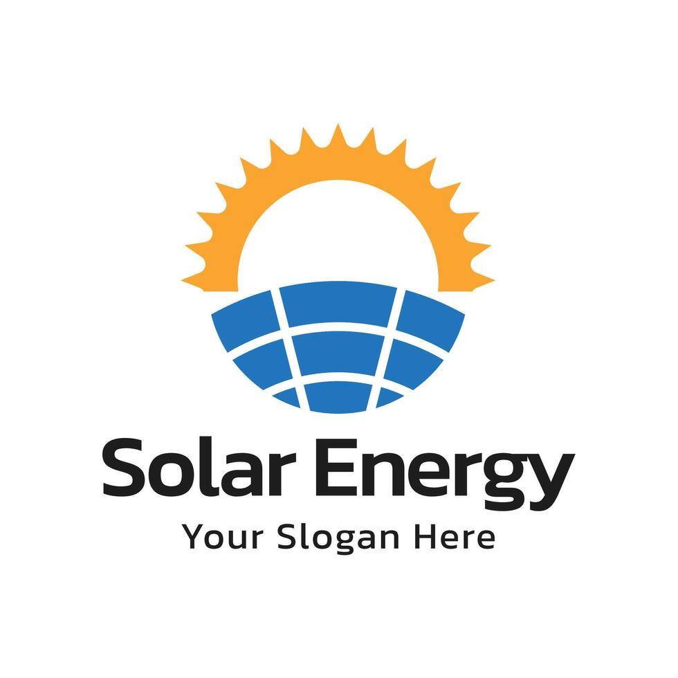 Solar energy logo template vector