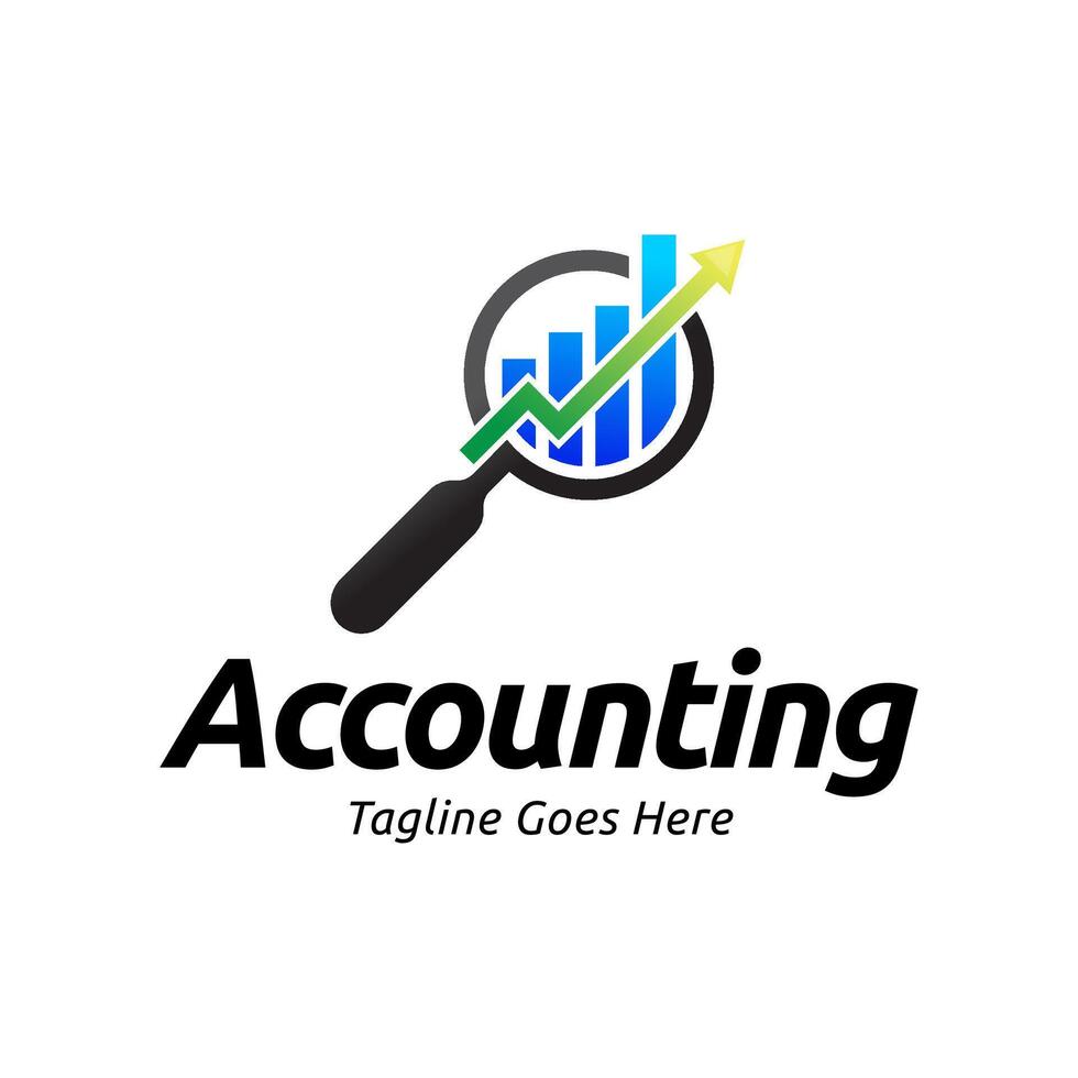 Accounting logo design template vector