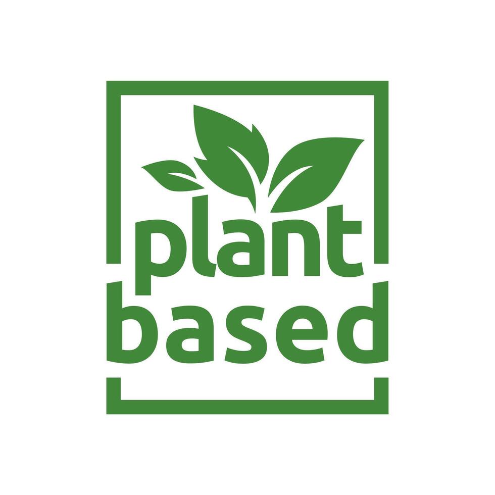 Plant based logo vector