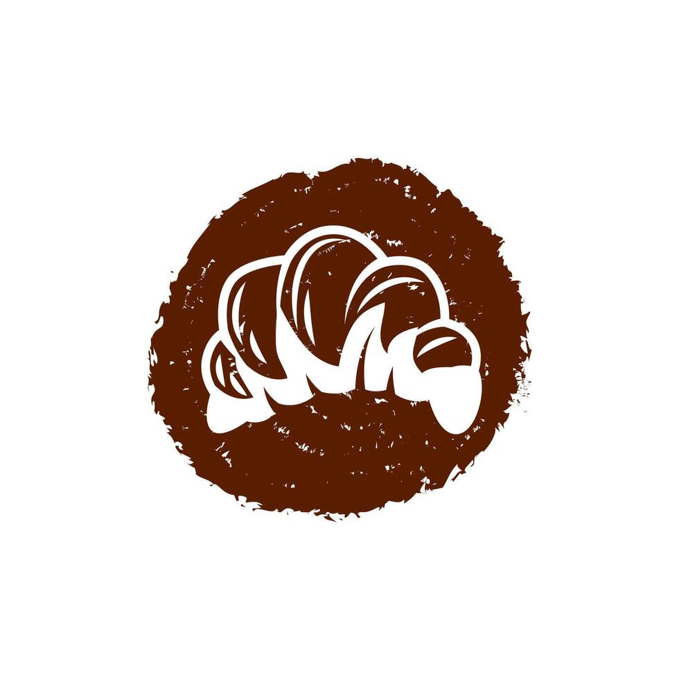 A logo for a bakery with a large piece of bread vector