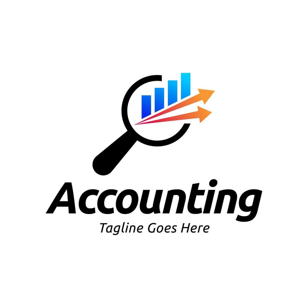 Accounting logo design template vector