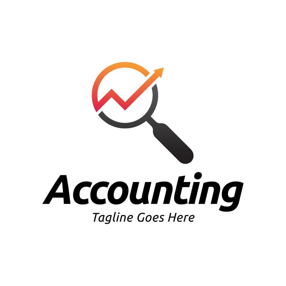 Accounting logo design template vector