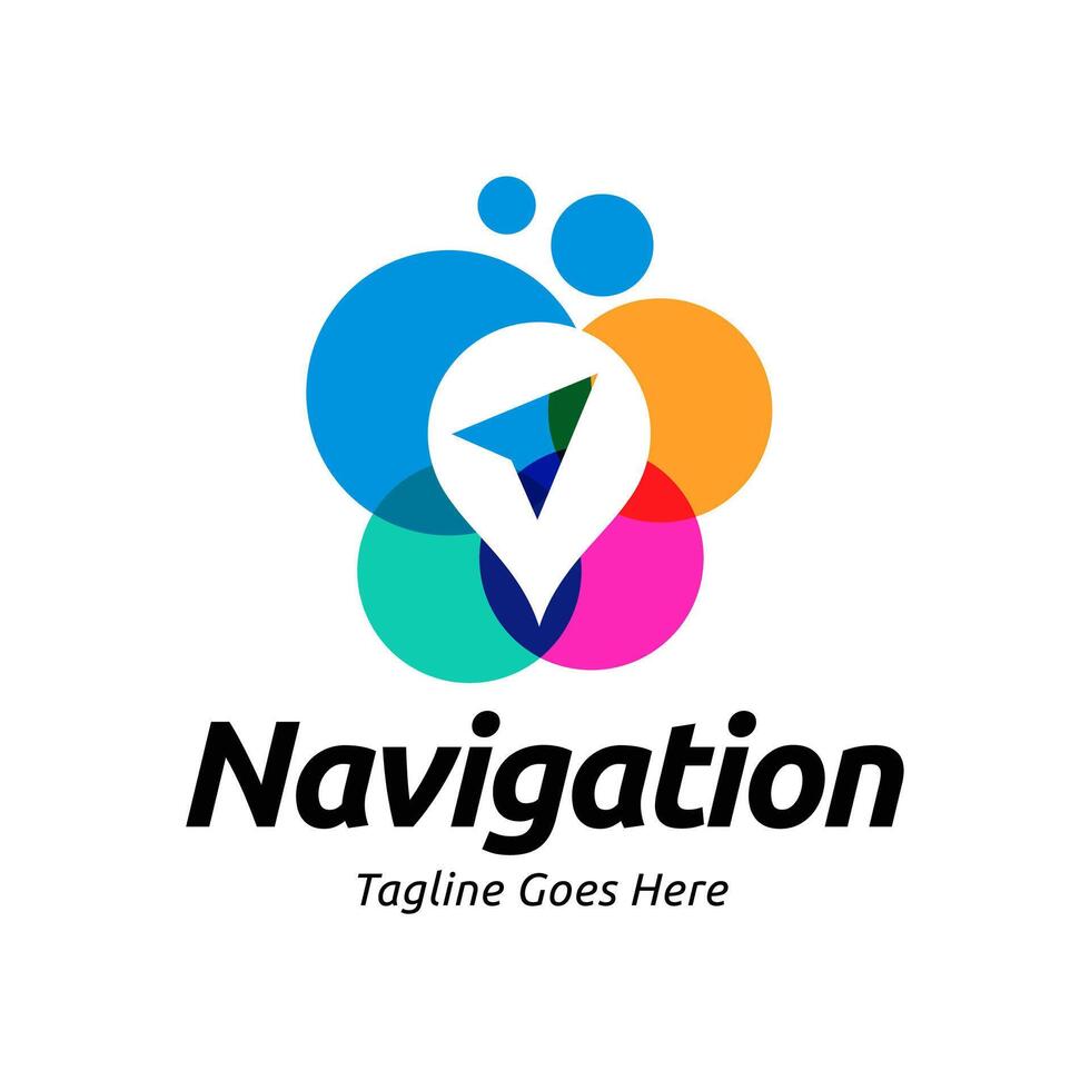 Navigation logo design template vector