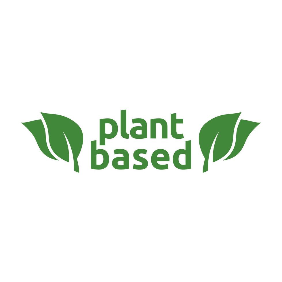Plant based logo design vector