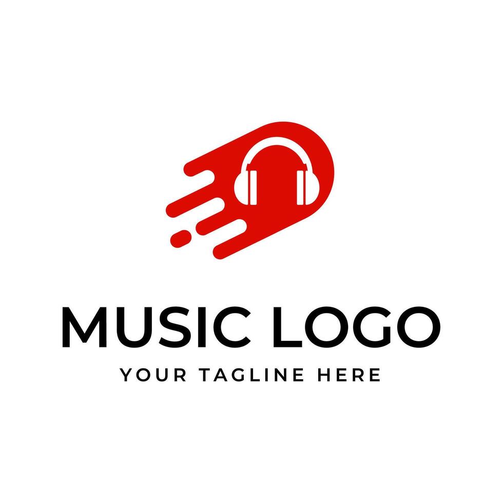 Music logo design template vector