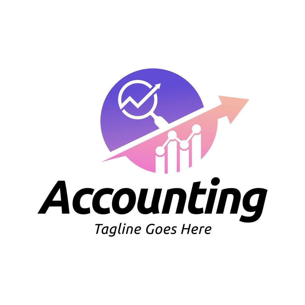 Accounting logo template vector