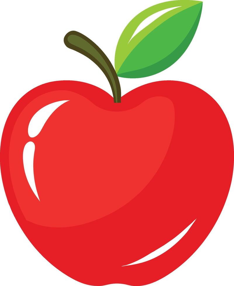 Flat Apple Isolated in White Background vector