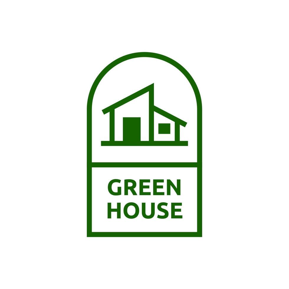 Green house logo illustration vector