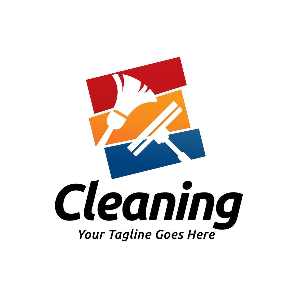 Cleaning logo design template vector