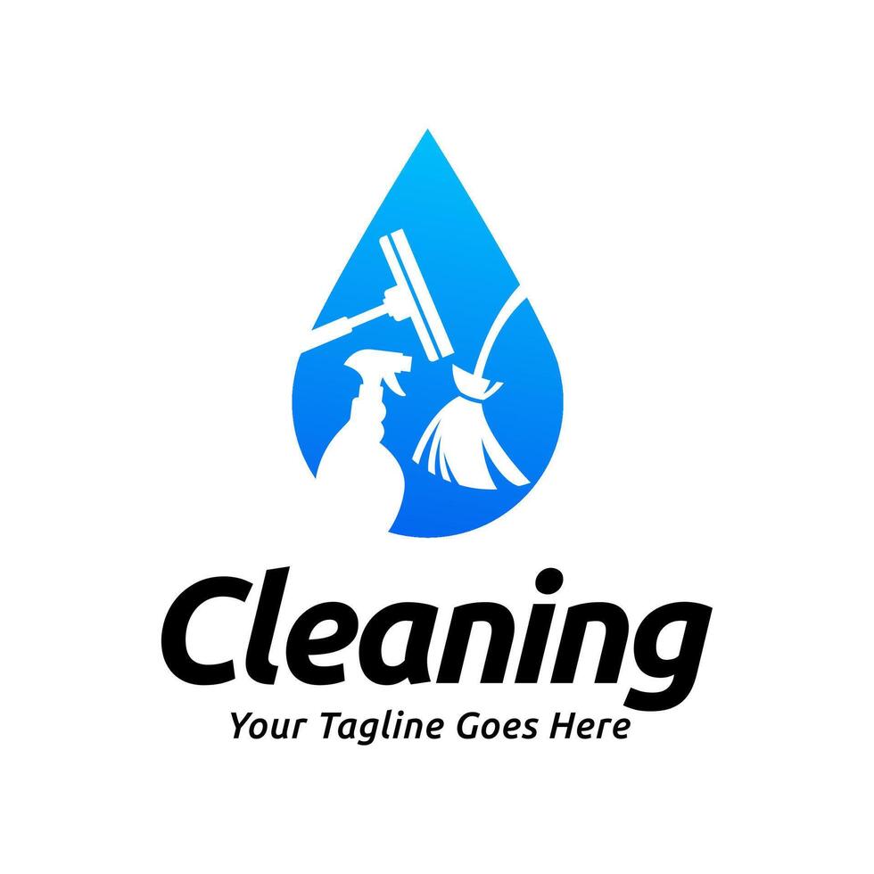 Cleaning logo design template vector