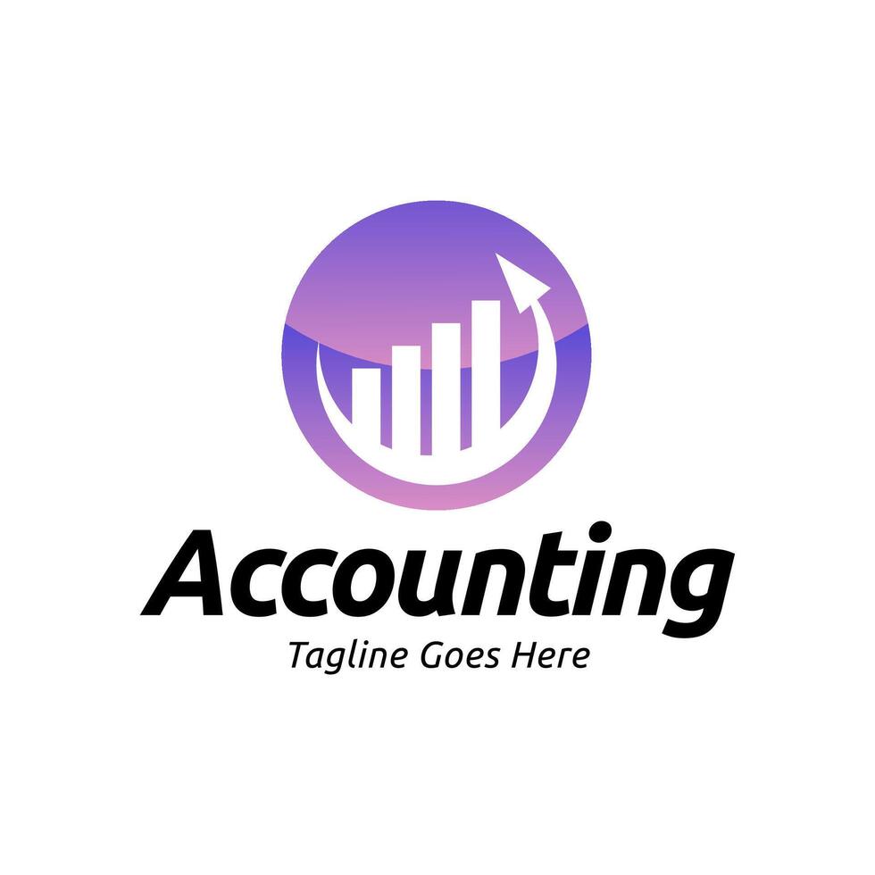 Accounting logo template vector