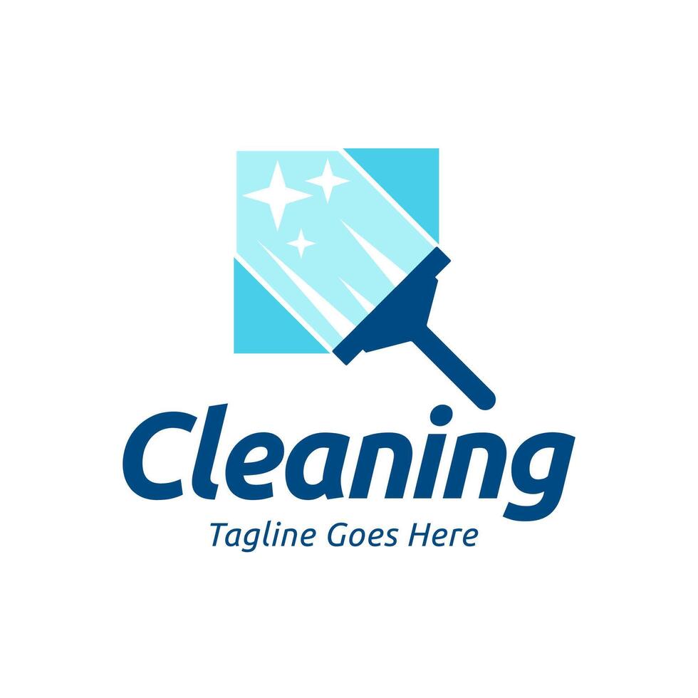 Cleaning logo template with a brush vector