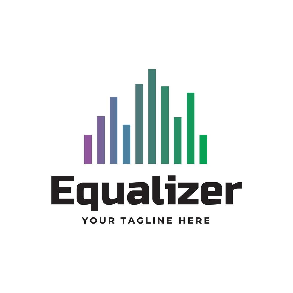 Equalizer logo design vector