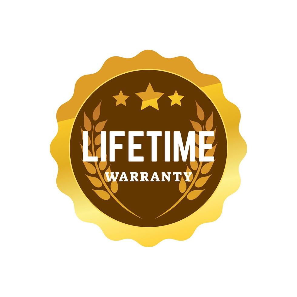 Lifetime warranty logo vector