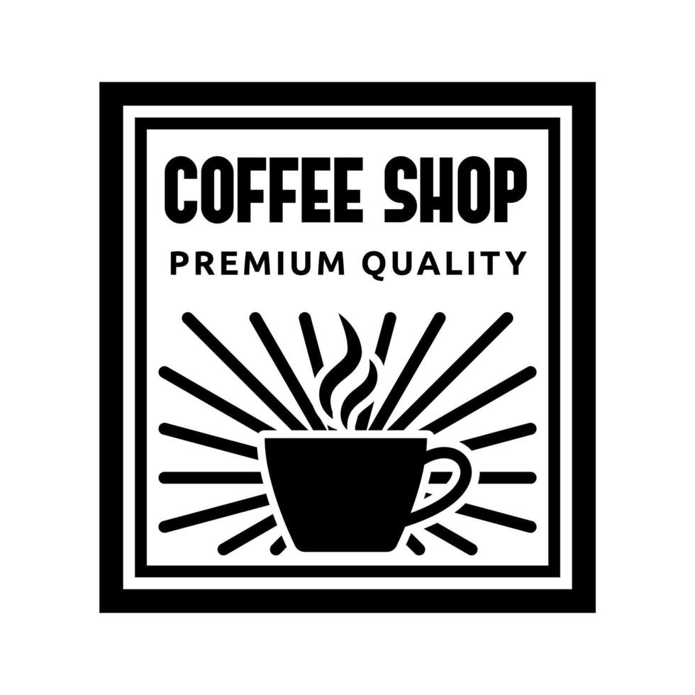 Coffee shop premium quality logo vector