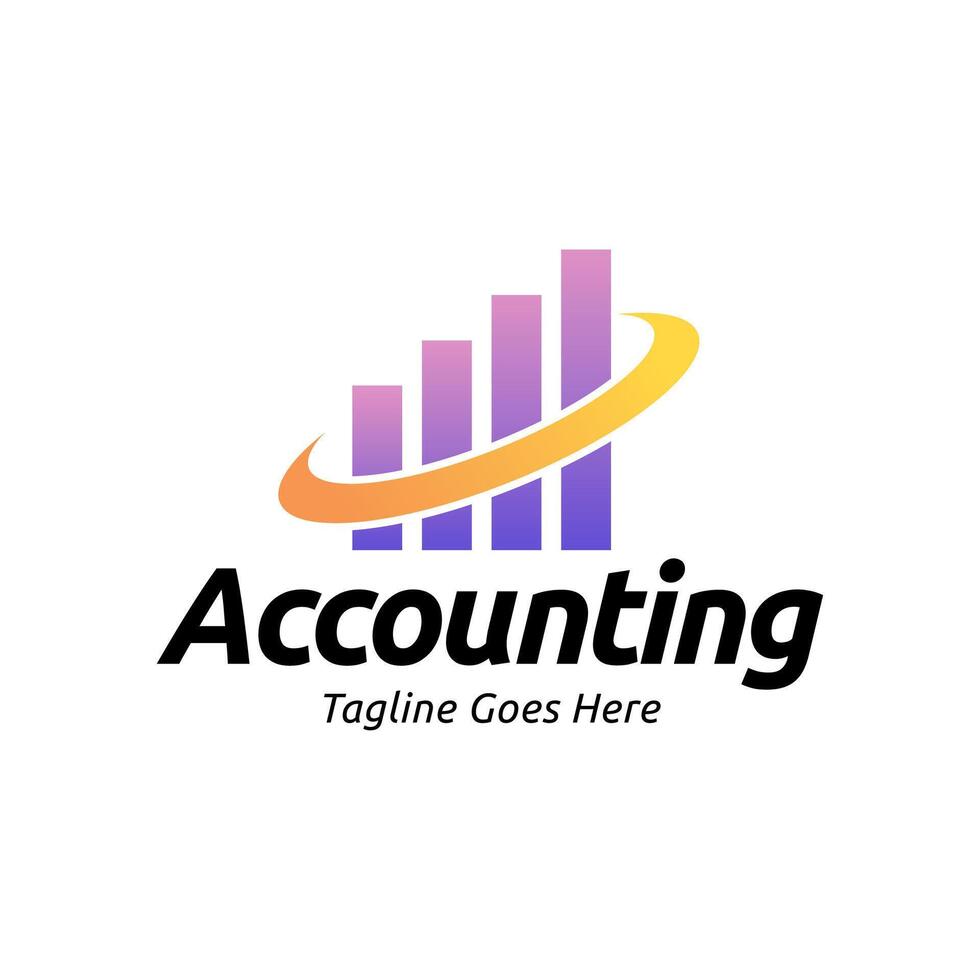 Accounting logo design template vector