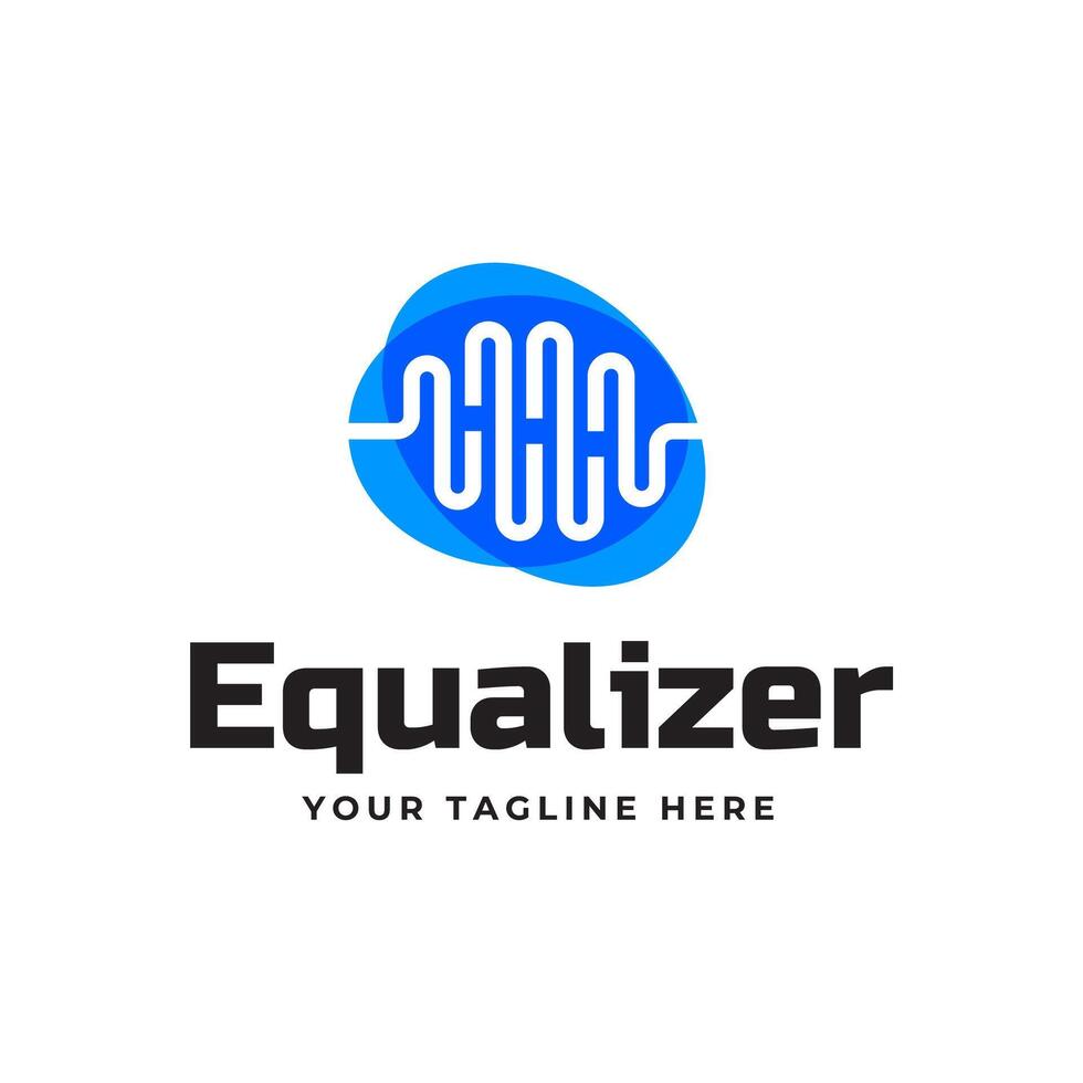 Equalizer logo design vector