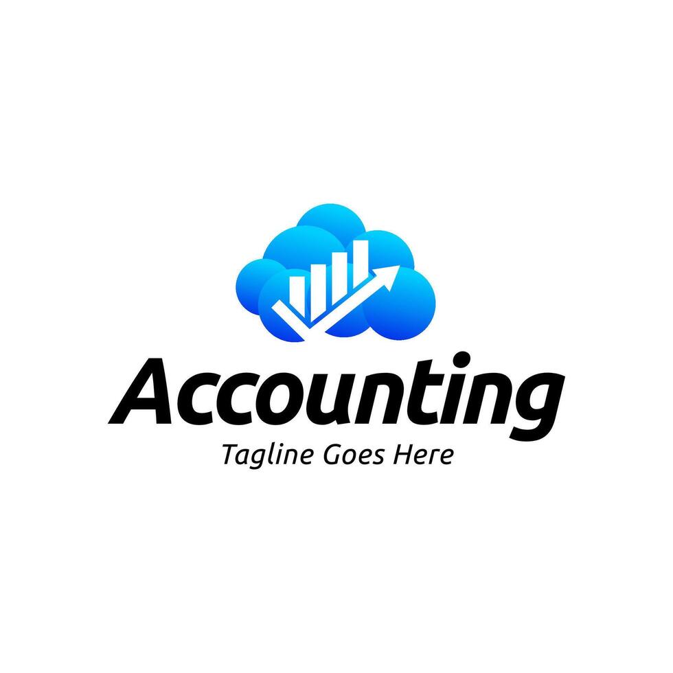 Accounting logo template vector