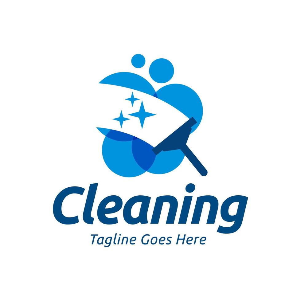 Cleaning logo design template vector