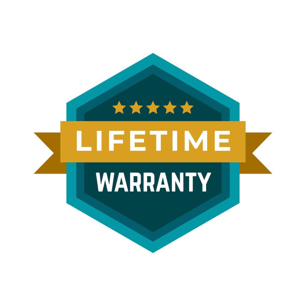 Lifetime warranty logo vector