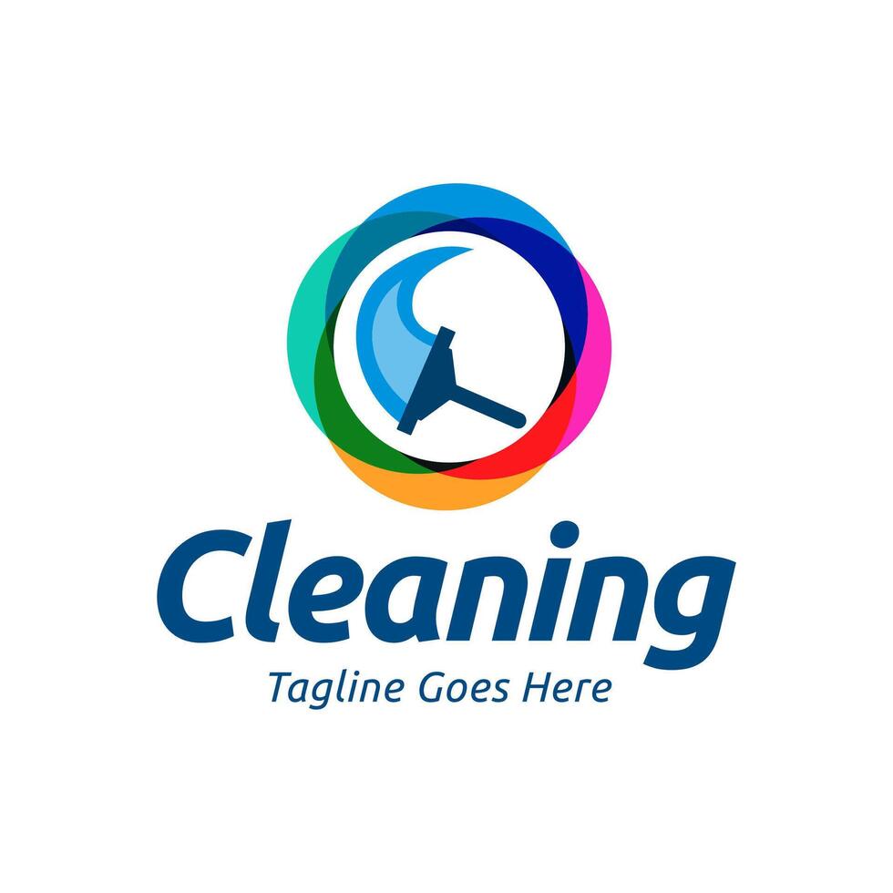 Cleaning logo design template vector