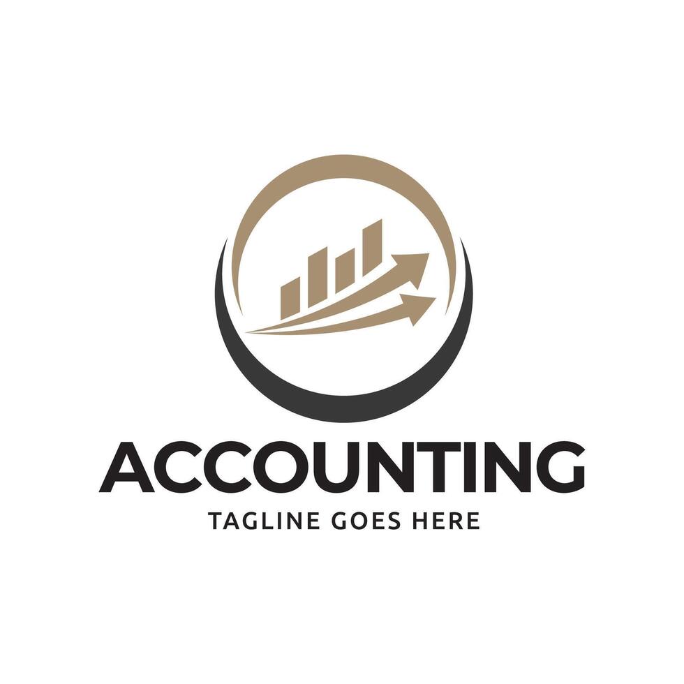 Accounting logo template vector