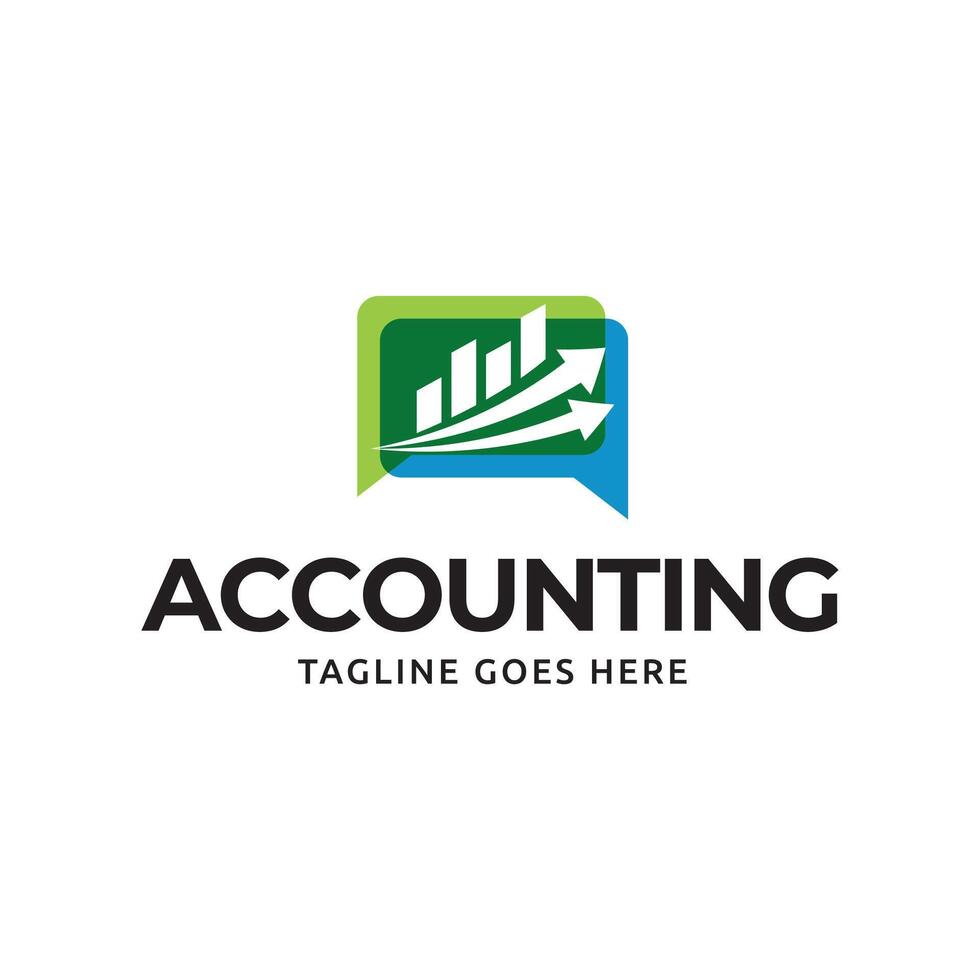 Accounting logo template vector
