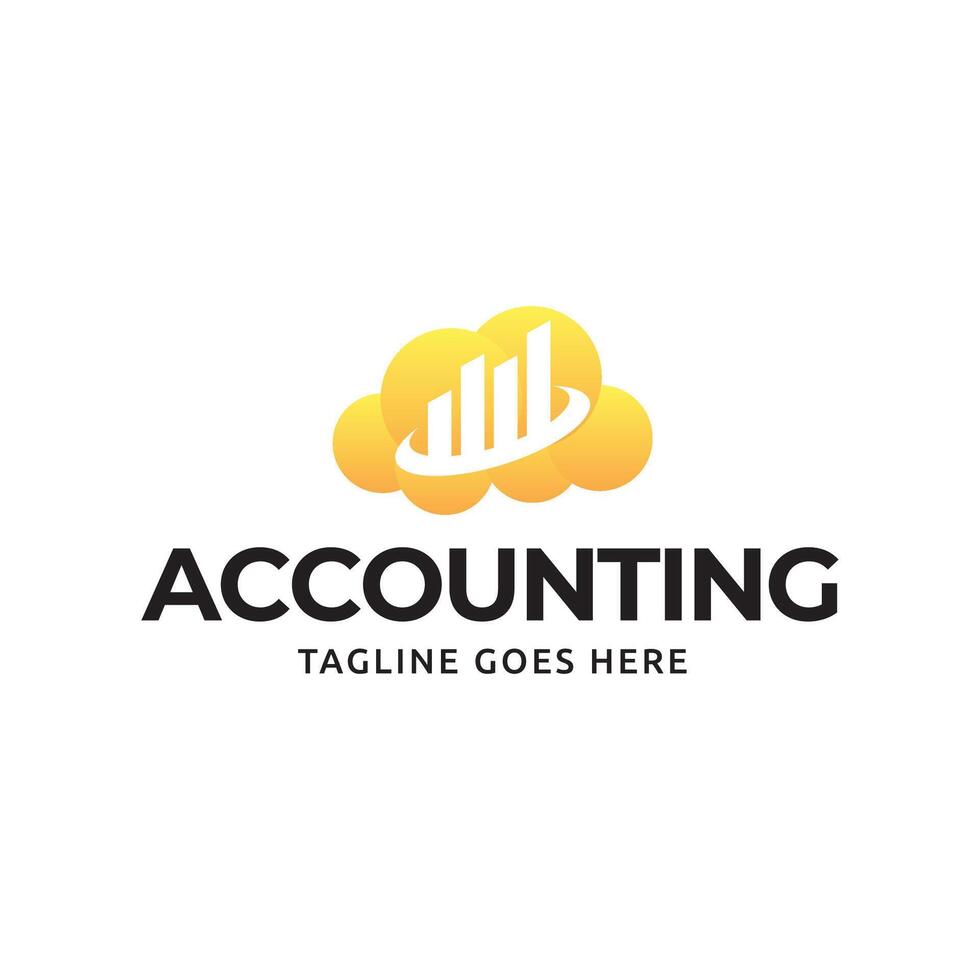 Accounting logo template vector