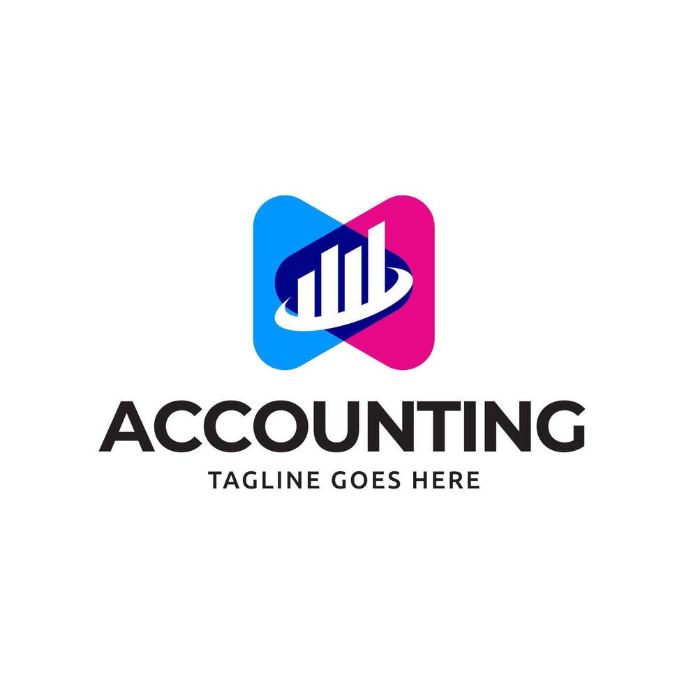 Accounting logo template vector