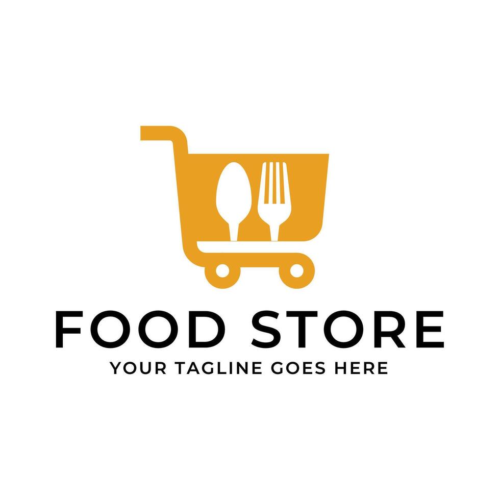 Food store logo template vector